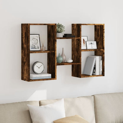 Mensola a Muro Rovere Fumo 96x18x60 cm in Truciolato | homemem39