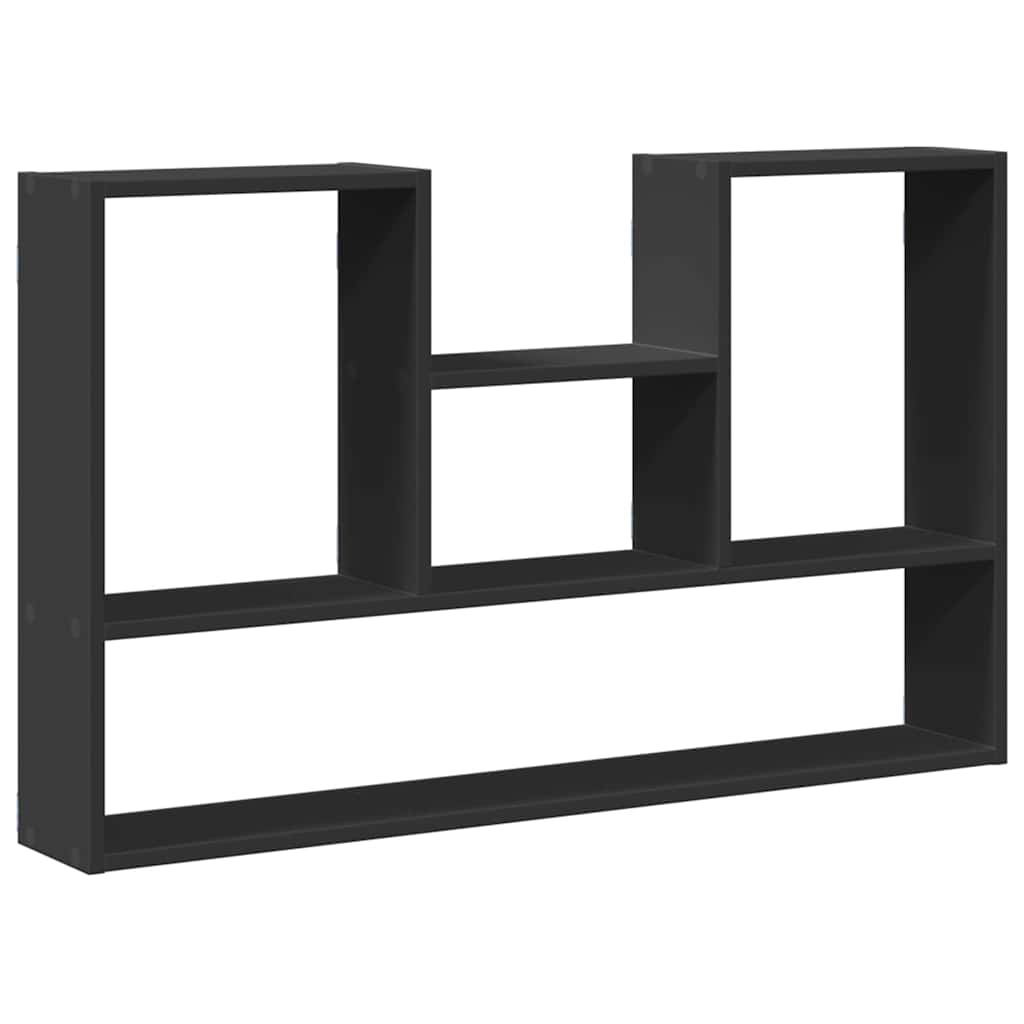 Scaffale a Parete Nero 99x15x60 cm in Truciolato | homemem39