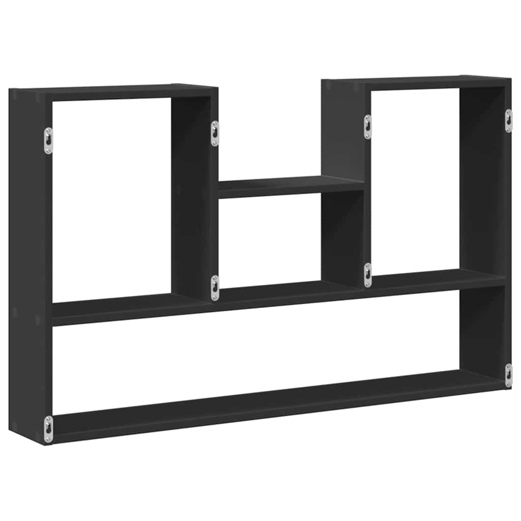Scaffale a Parete Nero 99x15x60 cm in Truciolato | homemem39