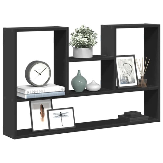 Scaffale a Parete Nero 99x15x60 cm in Truciolato | homemem39