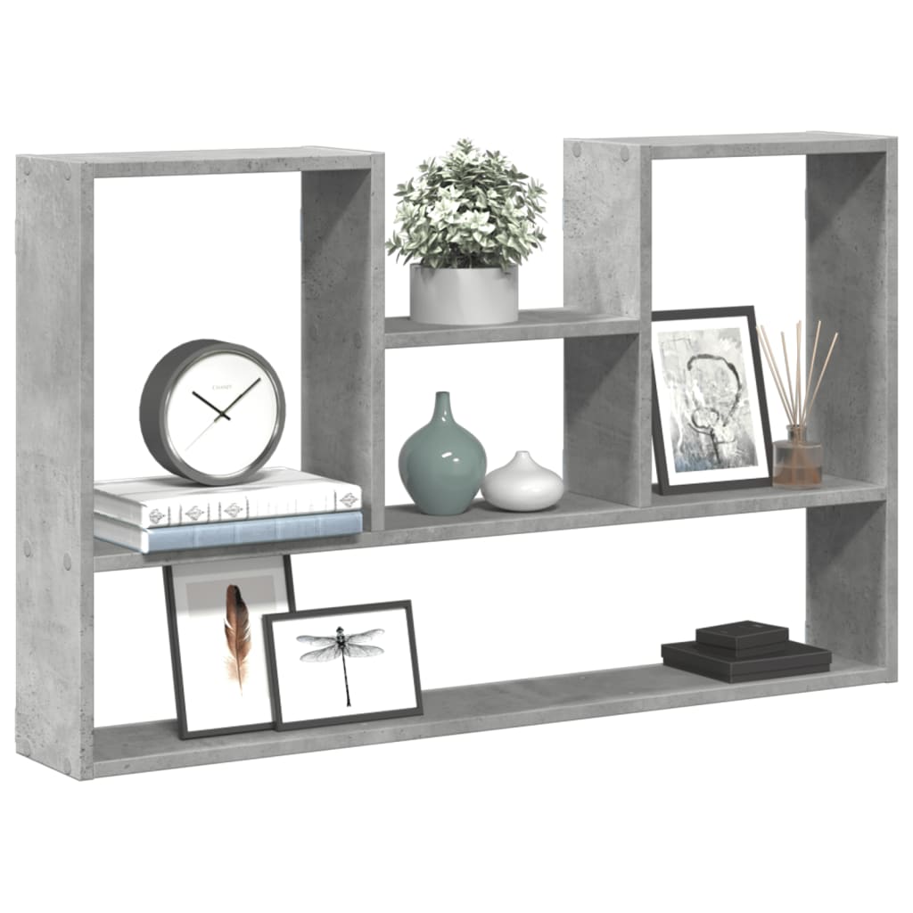 Scaffale a Muro Grigio Cemento 99x15x60 cm in Truciolato | homemem39