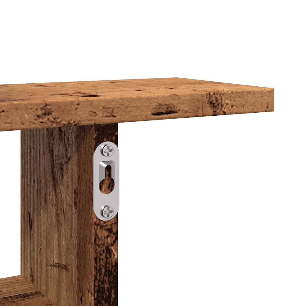 Mensole da Parete 2pz Legno Vecchio 38x12x38 cm in Truciolato | homemem39