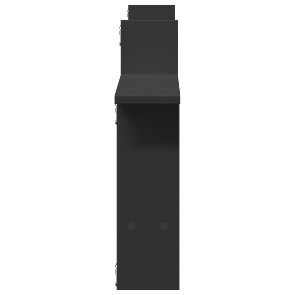 Mensole da Parete 2pz Nere 50x12x50 cm in Truciolato