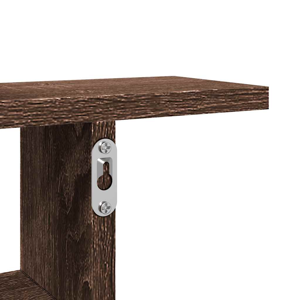Mensole da Parete 2pz Rovere Marrone 50x12x50 cm in Truciolato