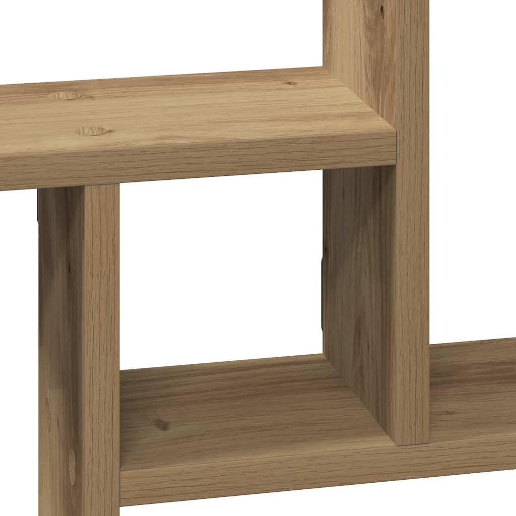 Mensole Parete 2pz Rovere Artigianale 50x12x50 cm in Truciolato | homemem39