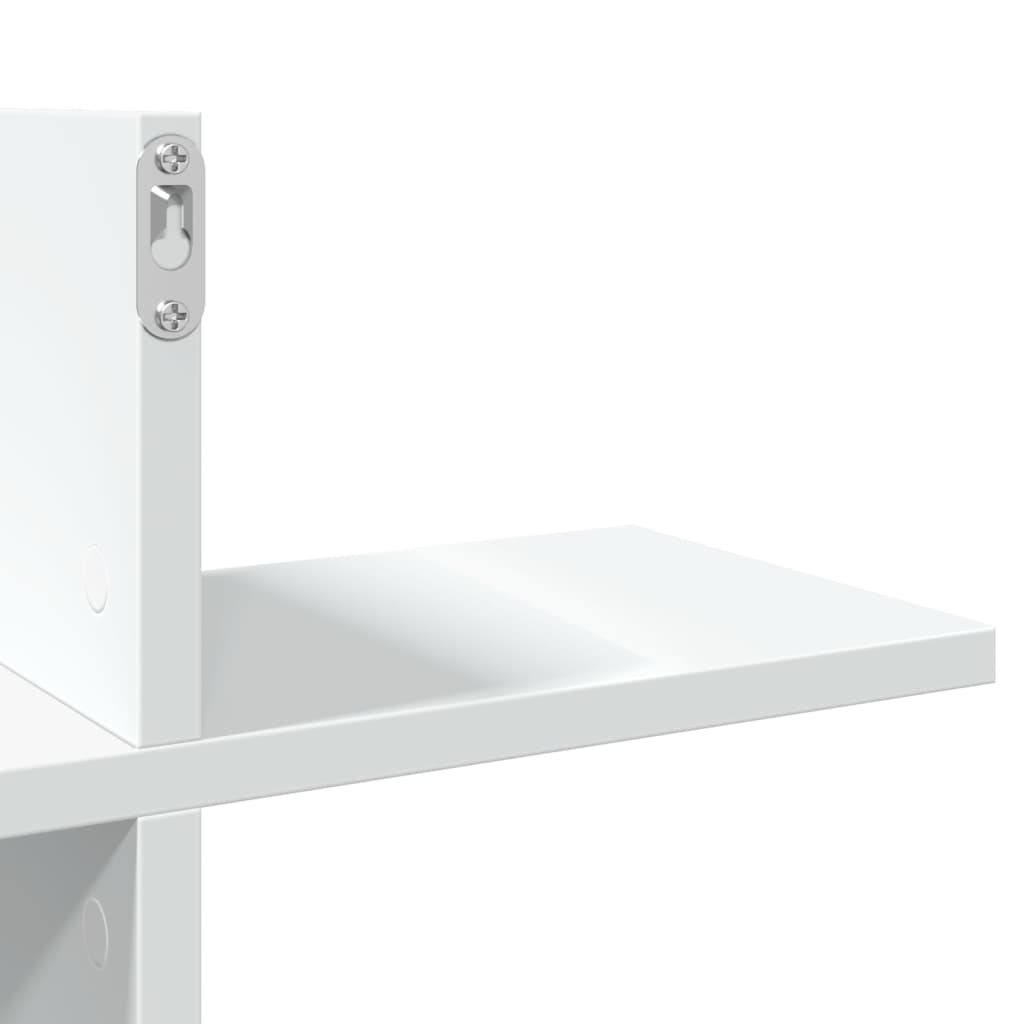Scaffale a Parete Bianco 124,5x18x60,5 cm in Truciolato | homemem39
