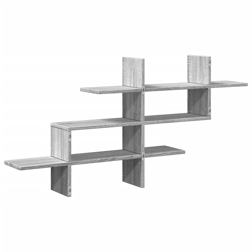 Mensola a Muro Grigio Sonoma 124,5x18x60,5 cm in Truciolato | homemem39