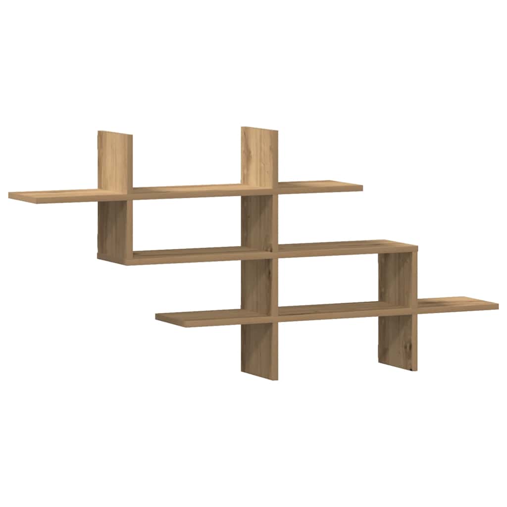 Mensola a Muro Rovere Artigianale 124,5x18x60,5cm in Truciolato | homemem39