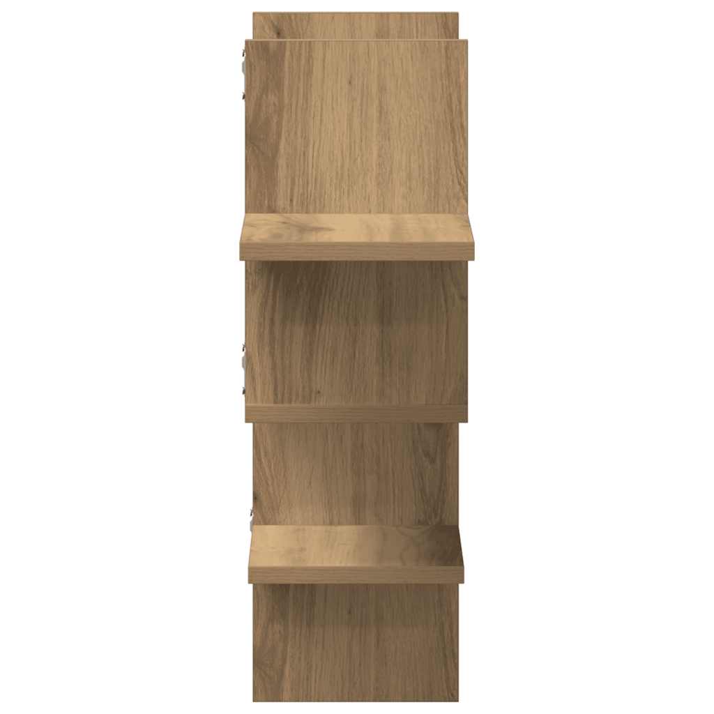 Mensola a Muro Rovere Artigianale 124,5x18x60,5cm in Truciolato | homemem39