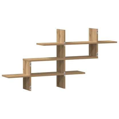Mensola a Muro Rovere Artigianale 124,5x18x60,5cm in Truciolato | homemem39
