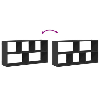 Scaffale a Parete Nero 100x25x50 cm in Truciolato