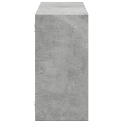 Scaffale a Muro Grigio Cemento 100x25x50 cm Legno Multistrato | homemem39