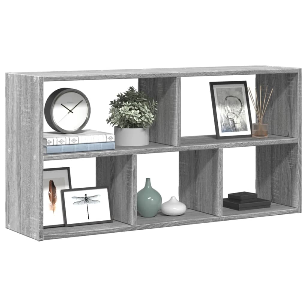 Scaffale a Muro Grigio Sonoma 100x25x50 cm in Legno Multistrato | homemem39