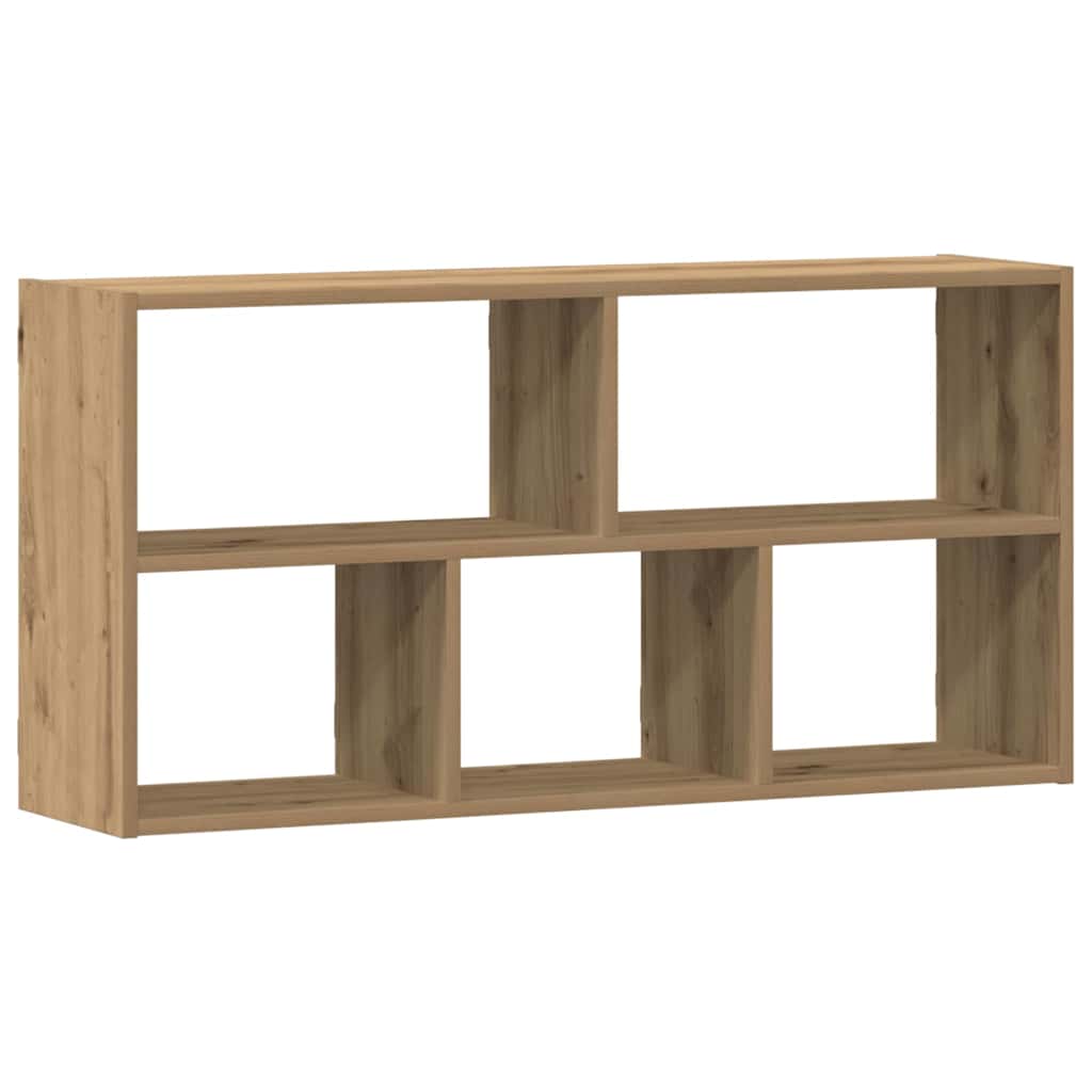 Scaffale a Parete Rovere Artigianale 100x25x50 cm in Truciolato | homemem39