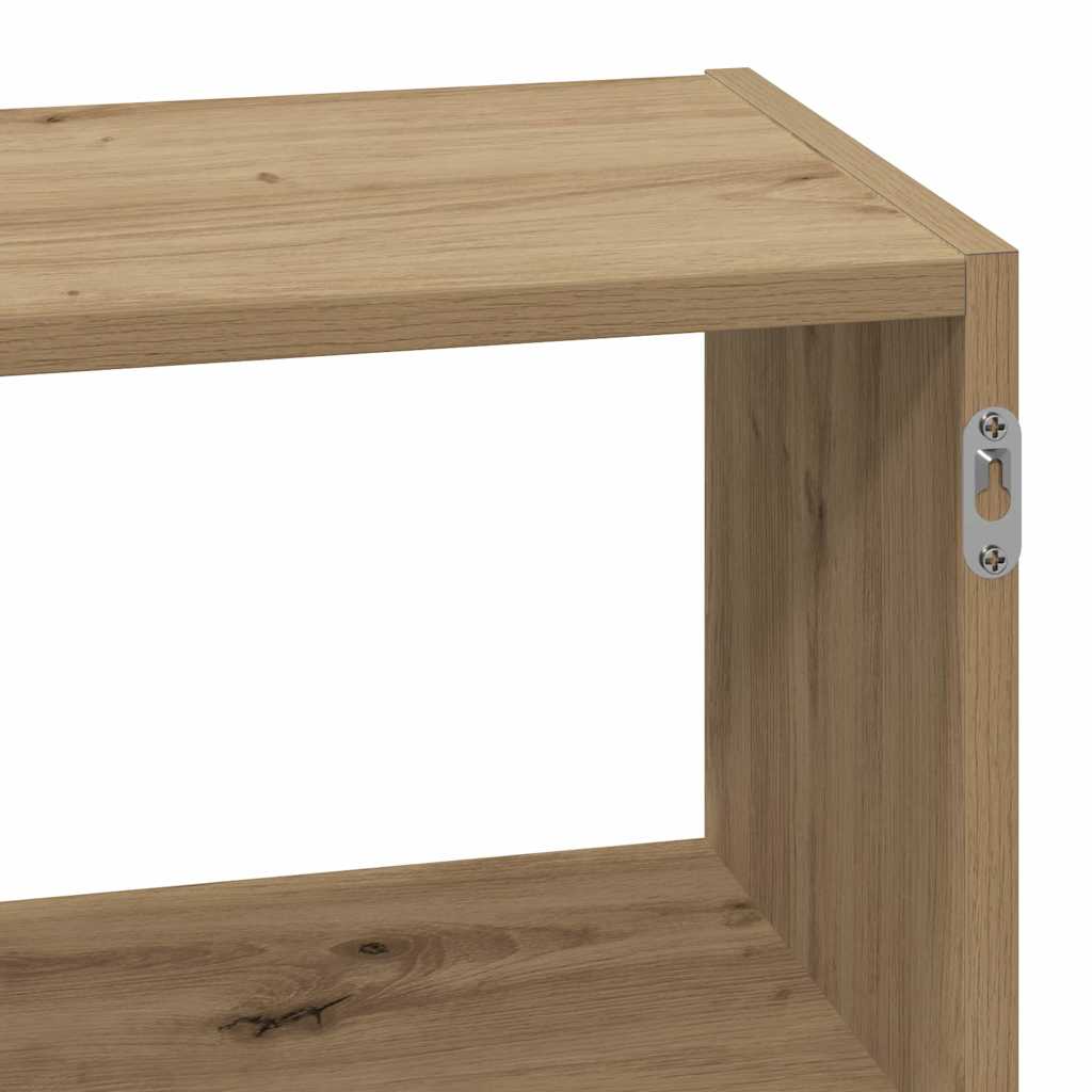 Scaffale a Parete Rovere Artigianale 100x25x50 cm in Truciolato | homemem39