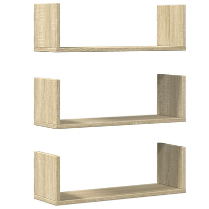 Mensole Parete 2pz Rovere Sonoma 58x18x18 cm in Truciolato | homemem39