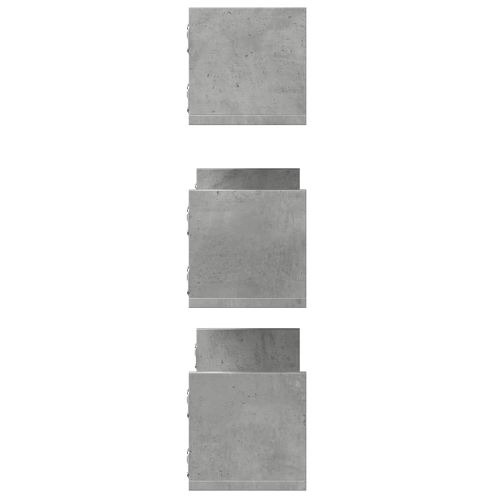 Mensole a Muro 2pz Grigio Cemento 58x18x18 cm in Truciolato | homemem39