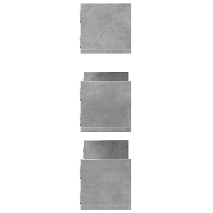 Mensole a Muro 2pz Grigio Cemento 58x18x18 cm in Truciolato | homemem39