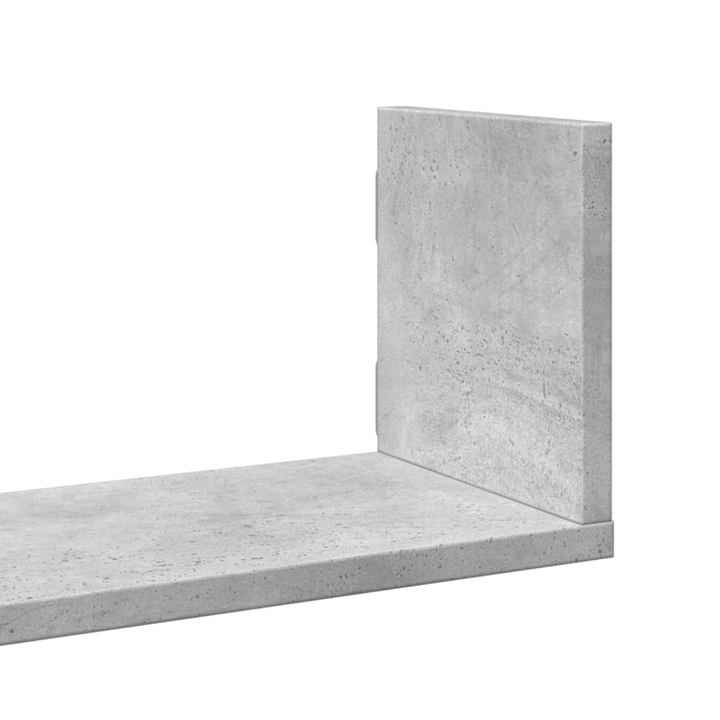 Mensole a Muro 2pz Grigio Cemento 58x18x18 cm in Truciolato | homemem39