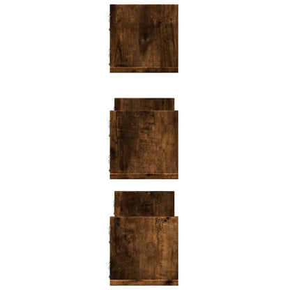 Mensole da Parete 2pz Rovere Fumo 58x18x18 cm in Truciolato | homemem39