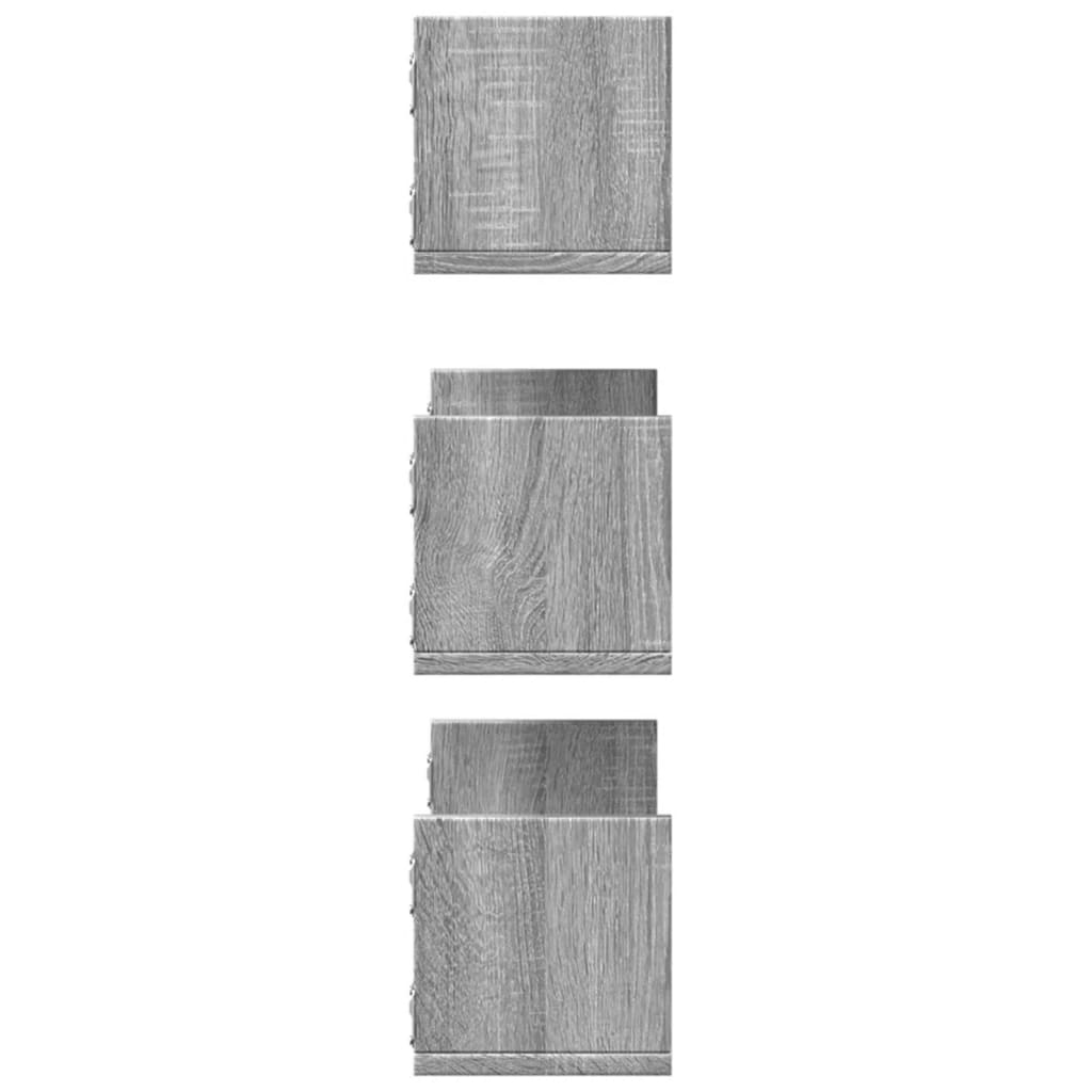 Mensole a Parete 2pz Grigio Sonoma 58x18x18 cm in Truciolato | homemem39