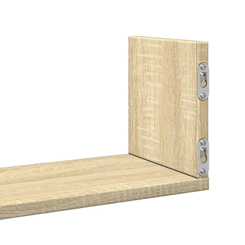Mensole a Parete 3pz Rovere Sonoma 80x18x18 cm in Truciolato | homemem39