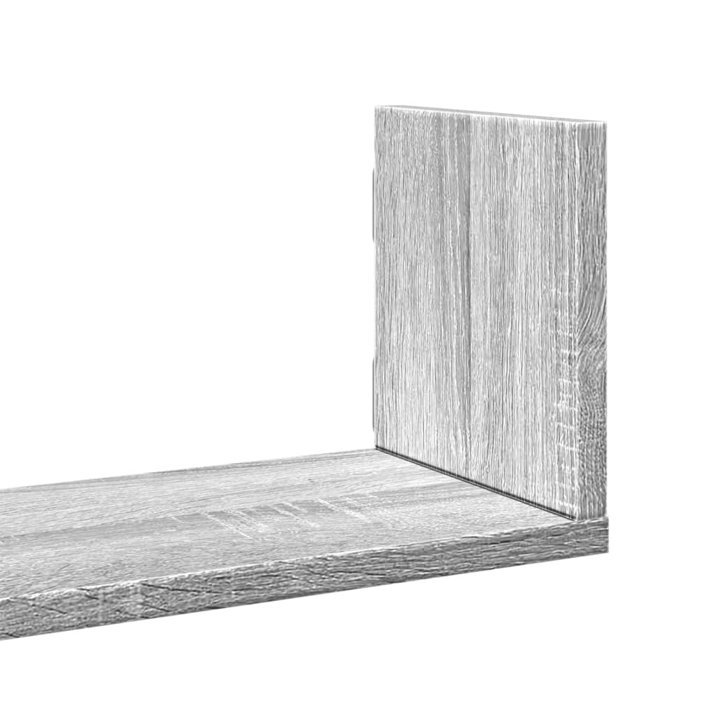 Mensole a Parete 3pz Grigio Sonoma 80x18x18 cm in Truciolato | homemem39