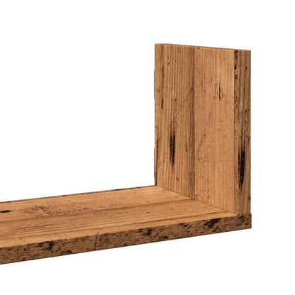 Mensole a Parete 3pz Legno Antico 80x18x18 cm in Truciolato | homemem39
