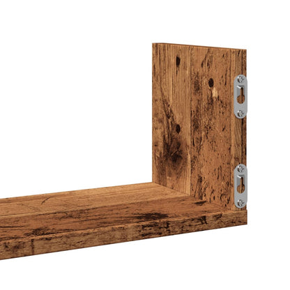 Mensole a Parete 3pz Legno Antico 80x18x18 cm in Truciolato | homemem39