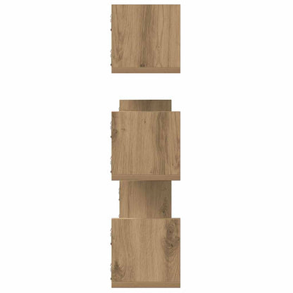 Mensole Parete 3pz Rovere Artigianale 80x18x18 cm in Truciolato | homemem39