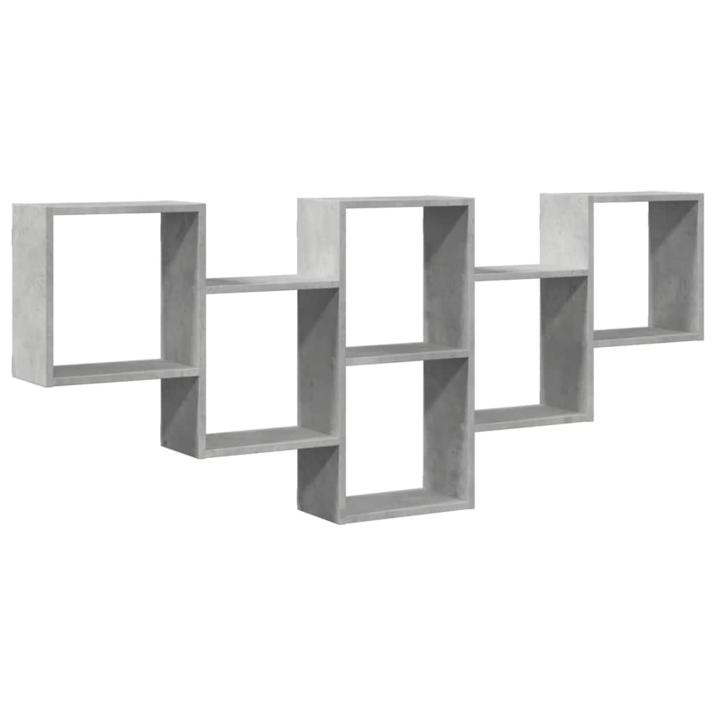 Scaffale a Muro Grigio Cemento 159x18x66 cm in Truciolato | homemem39