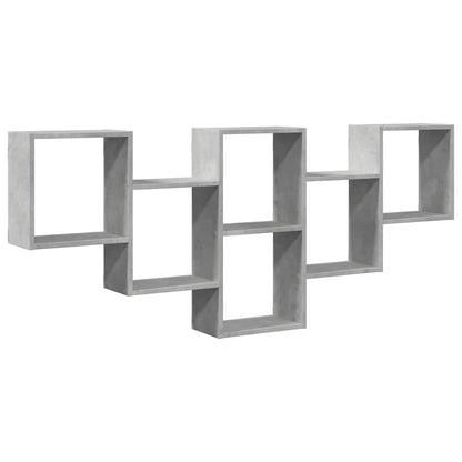 Scaffale a Muro Grigio Cemento 159x18x66 cm in Truciolato | homemem39