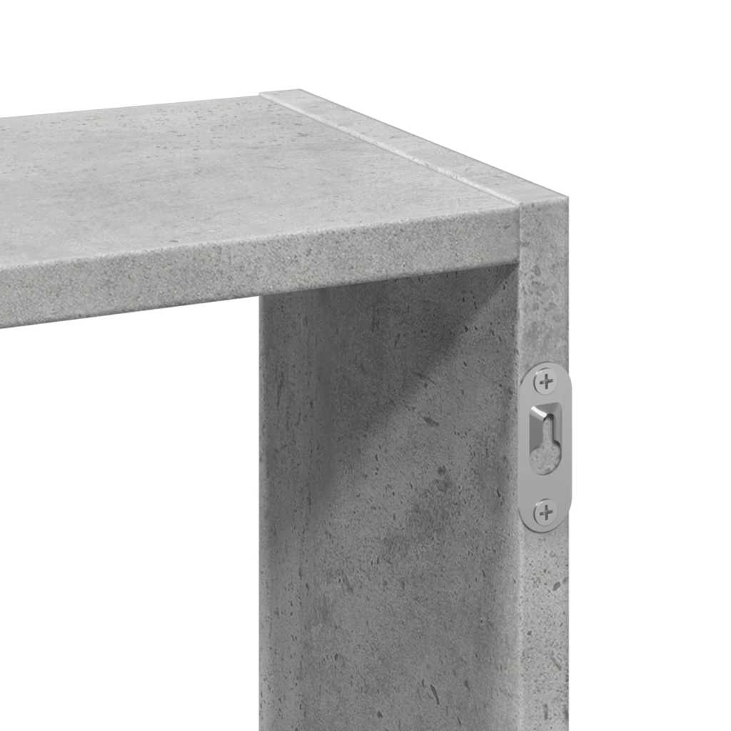 Scaffale a Muro Grigio Cemento 159x18x66 cm in Truciolato | homemem39