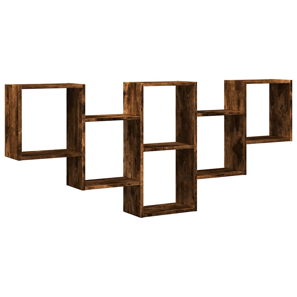 Mensola a Muro Rovere Fumo 159x18x66 cm in Truciolato | homemem39