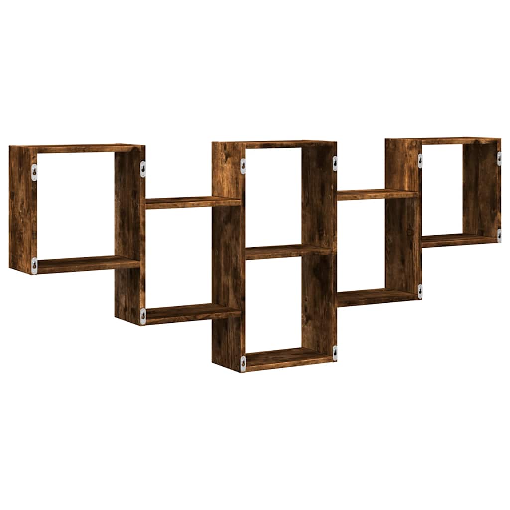 Mensola a Muro Rovere Fumo 159x18x66 cm in Truciolato | homemem39
