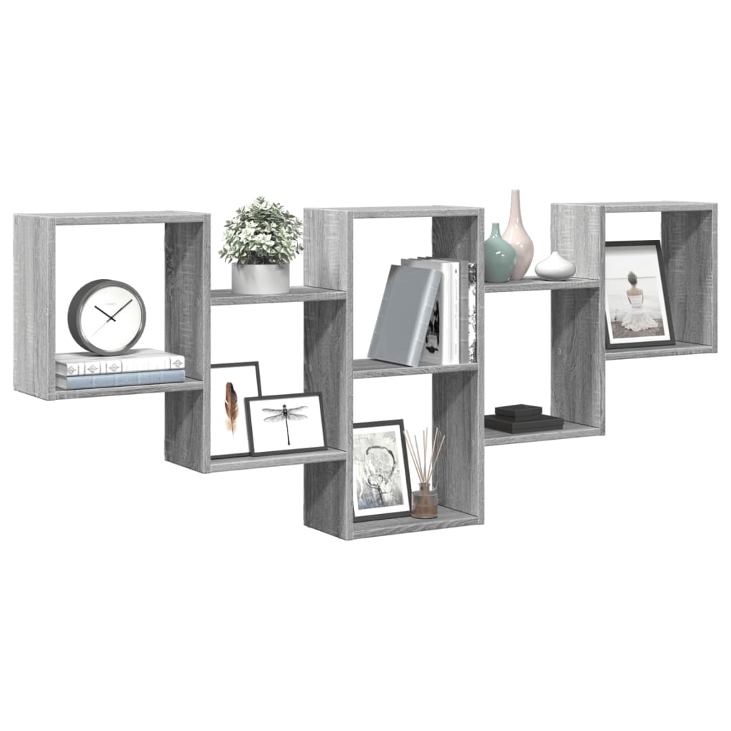 Mensola a Muro Grigio Sonoma 159x18x66 cm in Truciolato | homemem39
