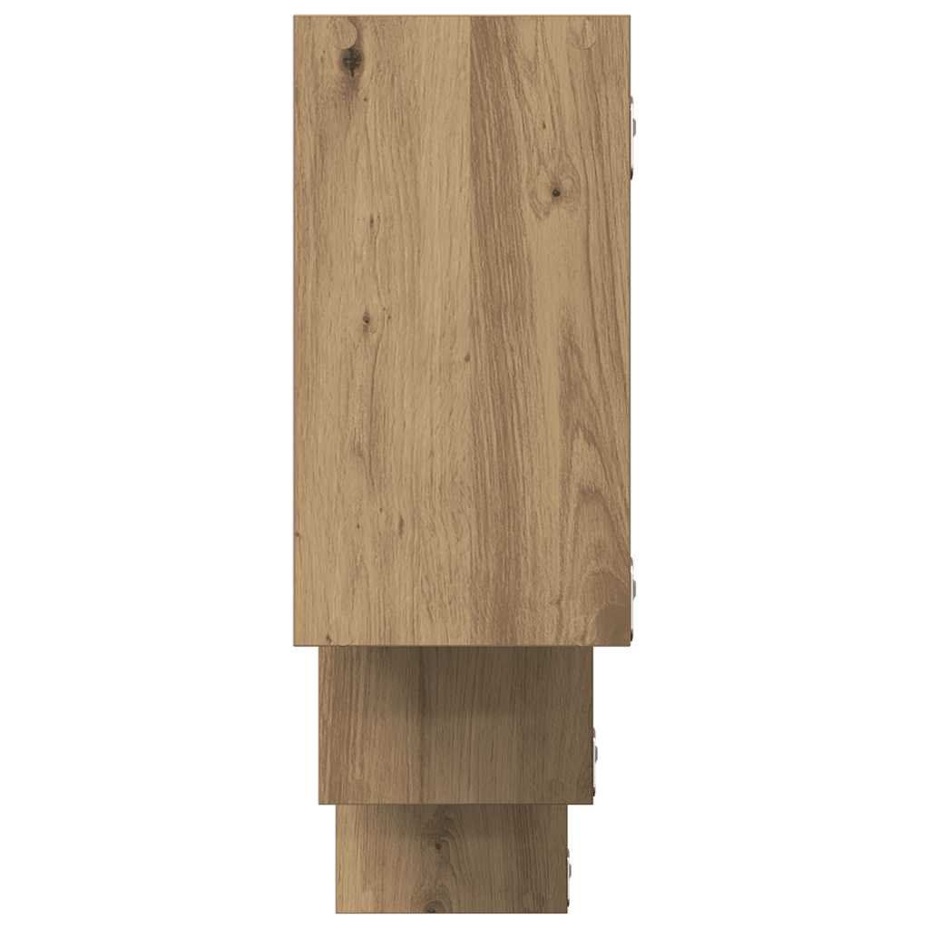 Scaffale a Parete Rovere Artigianale 159x18x66 cm in Truciolato | homemem39