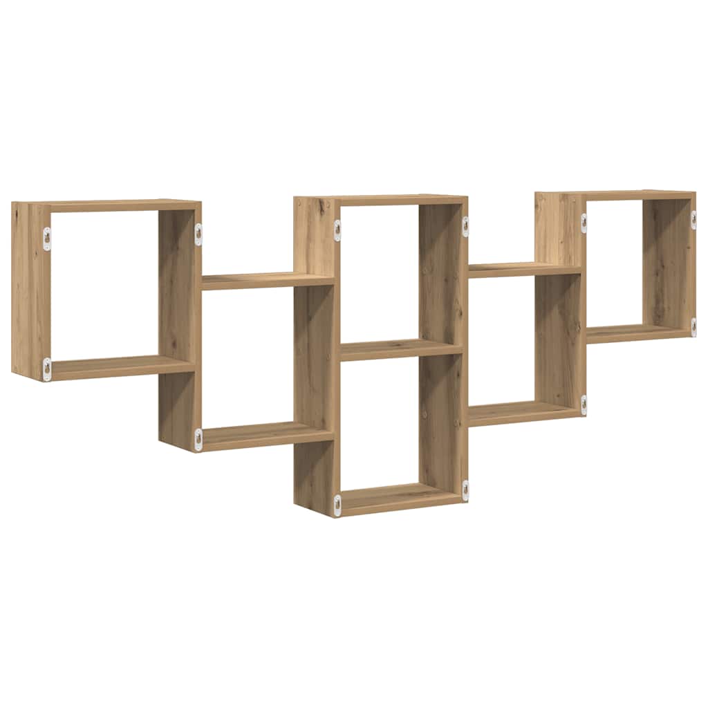 Scaffale a Parete Rovere Artigianale 159x18x66 cm in Truciolato | homemem39