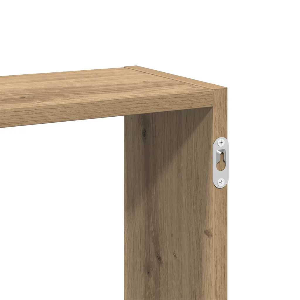 Scaffale a Parete Rovere Artigianale 159x18x66 cm in Truciolato | homemem39