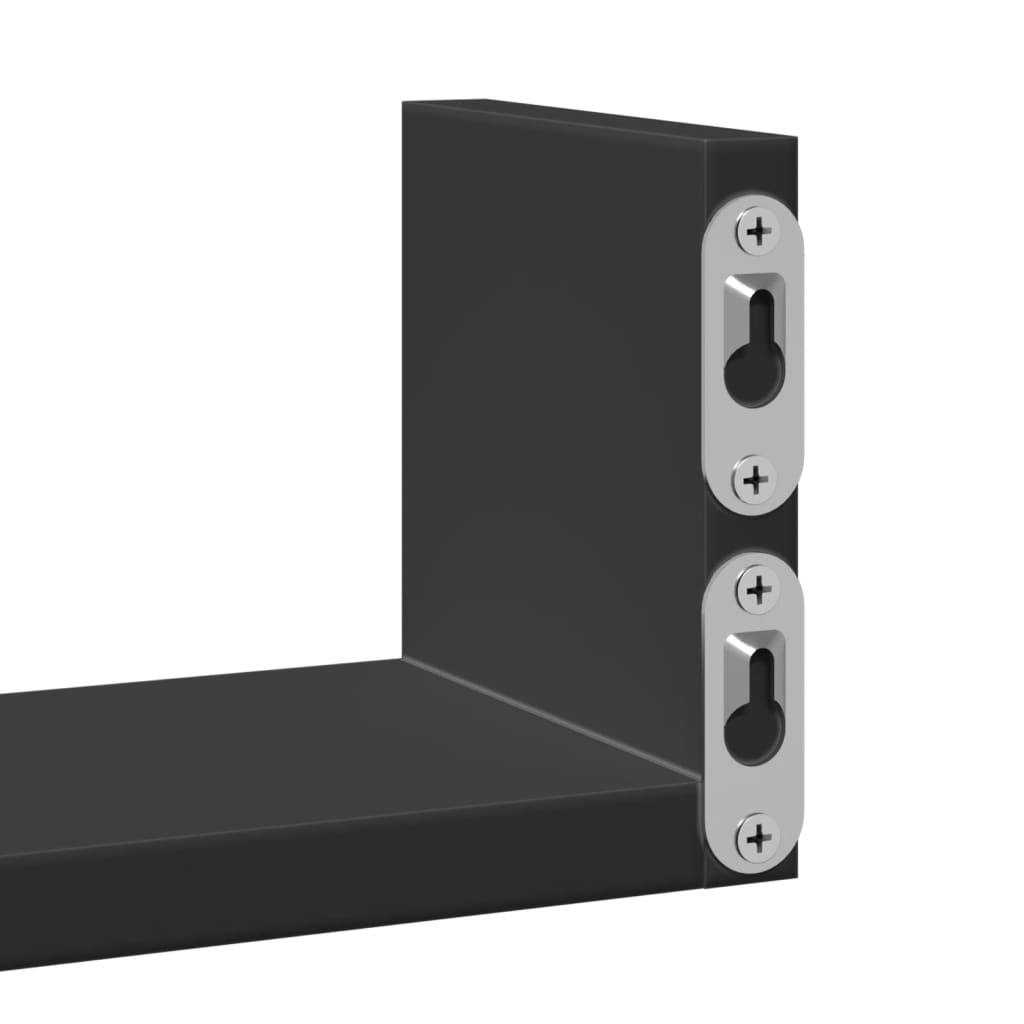 Mensole a Muro 3 pz Nere in Truciolato