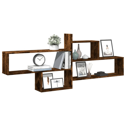 Mensola a Parete Rovere Fumo 167,5x18x68 cm in Truciolato | homemem39