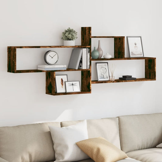 Mensola a Parete Rovere Fumo 167,5x18x68 cm in Truciolato | homemem39