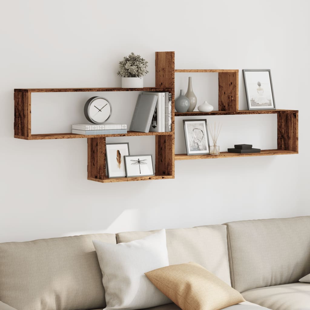 Mensola a Parete Legno Antico 167,5x18x68 cm in Truciolato | homemem39
