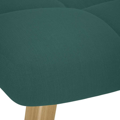 Poltrona Relax con Poggiapiedi Verde Scuro in Tessuto | homemem39