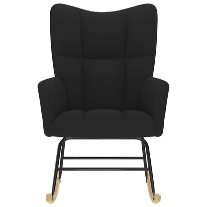 Sedia a Dondolo Nera in Tessuto