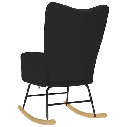Sedia a Dondolo Nera in Tessuto
