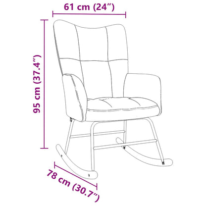 Sedia a Dondolo Nera in Tessuto