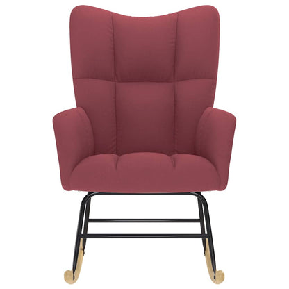 Sedia a Dondolo Rosso Vino in Tessuto