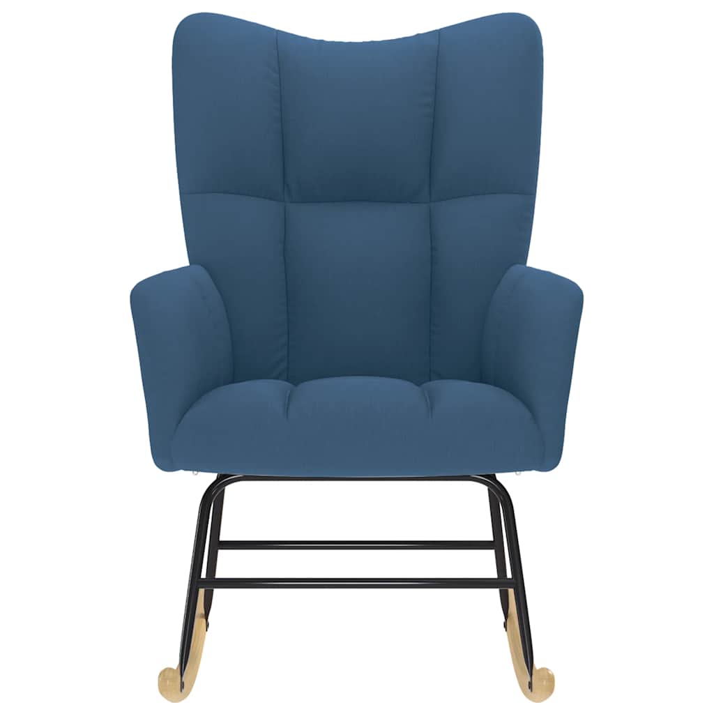 Sedia a Dondolo Blu in Tessuto