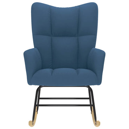 Sedia a Dondolo Blu in Tessuto